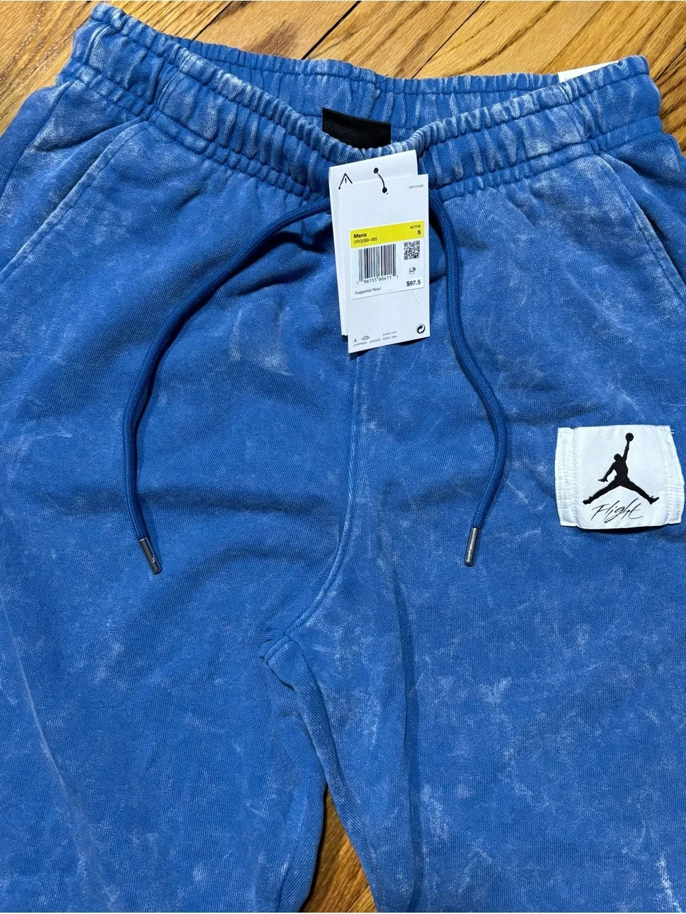 Nike Jordan Flight Fleece Jogger Sweatpants Blue Acid Wash Men's sz small new